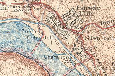 The figure 8 in the map represents the roller coaster at Glen Echo.