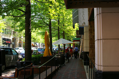 Dining facilities looking east on Bethesda Ave.