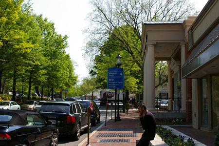 View of Bethesda Ave. between Woodmont Ave. and Wisconsin Ave.