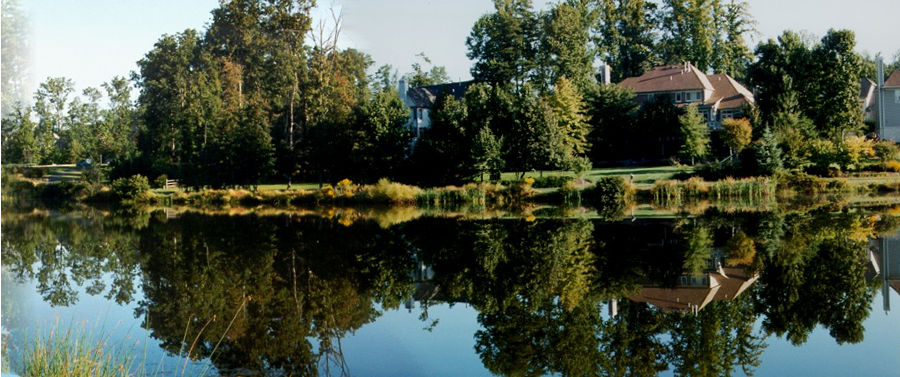 This is a panoramic view of Bright Pond.