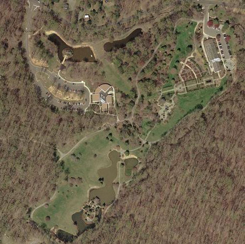 Aerial photo of Brookside Gardens