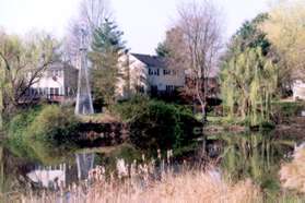 This is a view of the pond on the left.
