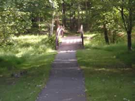 After a short distance the trail crosses South Run on a bridge.