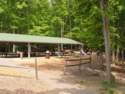 Picnic tables are nearby.