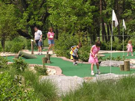 Miniature golf is popular here.