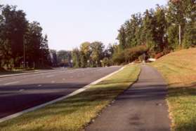 This is a view of the path when approaching North Wind Drive.