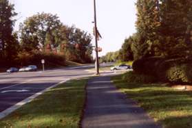 The path is shown near the crossing of Wiehle Ave.