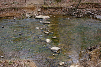 Inadequate stone crossing.