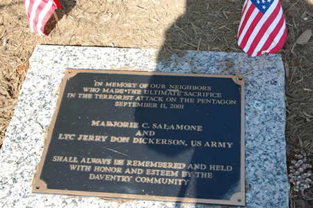 A close-up of the memorial.