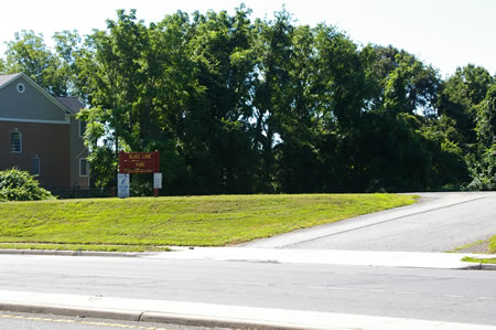 The trail passes Blake Lane Park on the right.