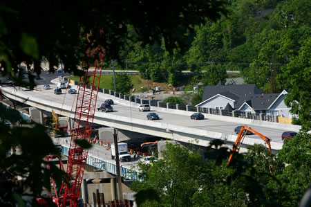 View of the new bridge over the Occoquan River.