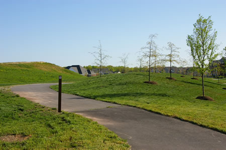 Follow the asphalt trail that parallels White Spruce Way.