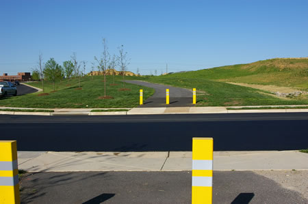 The trail crosses Paper Birch Dr.