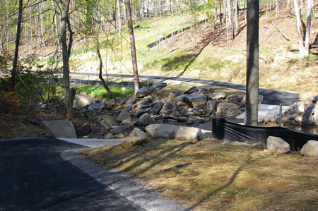 The trail comes to a stream crossing.