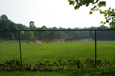 The trail passes Eakin Community Park on the right.