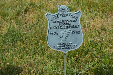 This marker is for Ann O. Lindsay, the wife of William Lindsay.