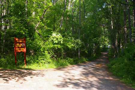 Walk into Difficult Run Park down the dirt road extension of Hunters Valley Road.