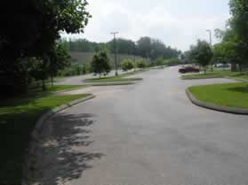 Continue through the parking area to the parking lot on the other side of the Indoor Ice Rink.