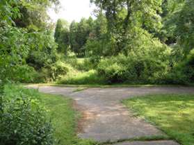 The trail ends at an intersecting trail.  Turn left onto that trail