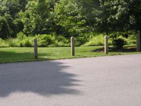 The trail starts at the field adjacent to Carpers Farm Way and Route 7.