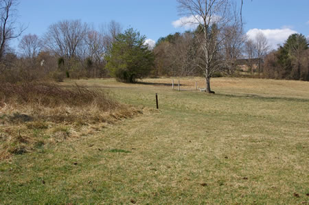 Follow the trail along the edge of the meadow in a circular pattern.