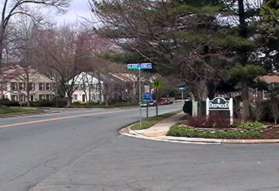 After walking to the end of Glade Bank Way turn right to follow the sidewalk along Glade Dr.  The sign indicates you have entered Deepwood.