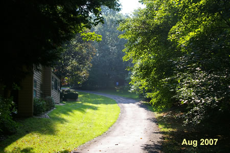 At the bottom the trail turns right and climbs back up the hill.