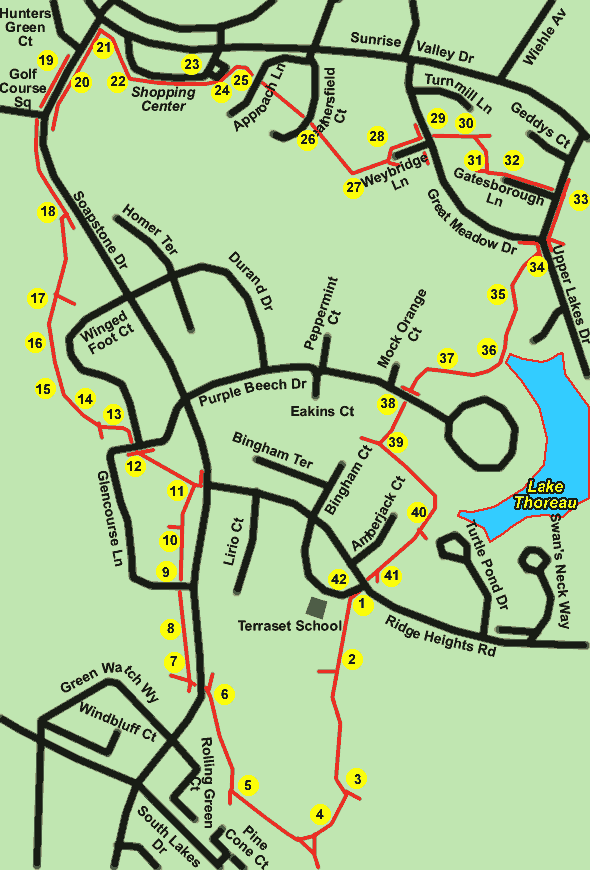 Reston South Golf Course view map.
