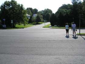 Walk along the Wiehle Ave. access road to Baron Cameron Park and cross Wiehle Ave.