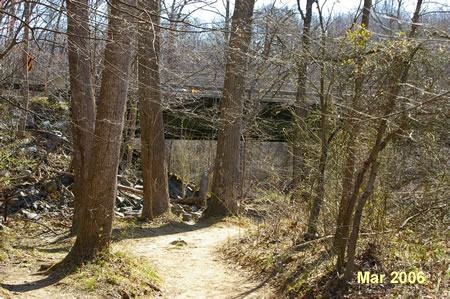 The trail goes under Rt 193.