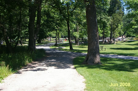  a Trail intersects from the right.  Keep straight on the present trail.