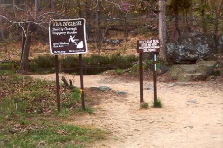 This is one end of the first section of the Billy Goat Trail.