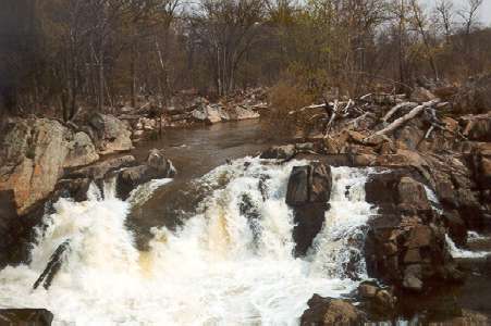 This is a view of the water in that channel.