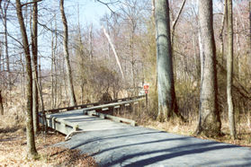 The gravel path connects to the boardwalk.