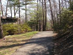 At the other end of South Shore Rd. take the asphalt trail between the homes.