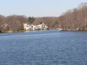 This is a view of the lake from the dam.