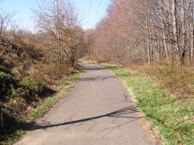 After leaving the tunnel turn left onto the intersecting trail.