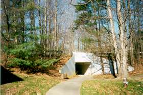 The trail enters a tunnel under Fairway Dr.  Upon exiting the tunnel you will be back at the starting point.