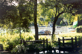 To your right is another view of Lake Audubon.  The path turns left along Lake Audubon for a short distance.