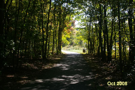 The trail goes only a short distance before turning to the left.