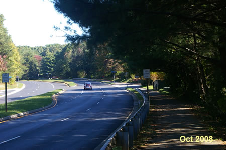 Turn right and follow the asphalt trail along South Lakes Dr.