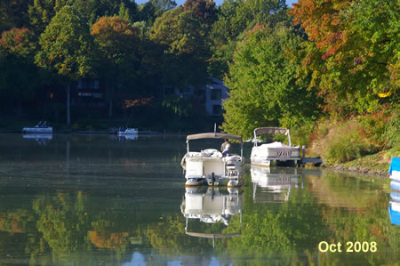 This is the view looking back along the lake.