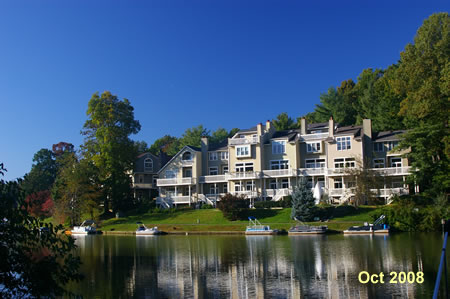 There is a good view of the homes on the opposite shore from here.