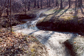 This is the first stream crossing.