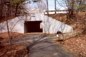 The trail goes through a tunnel under North Shore Dr.