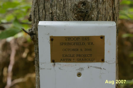 The bridge was built as an Eagle Scout project.