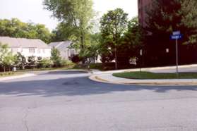 After crossing Hook Rd turn left to cross Fairway Dr. and follow the sidewalk along Waterhaven Dr.