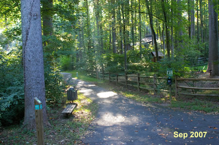 Take the asphalt path leading directly east from Soapstone Drive.