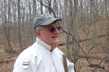 A walking stick was handy on the uneven surface of the Buttermilk Creek Trail.