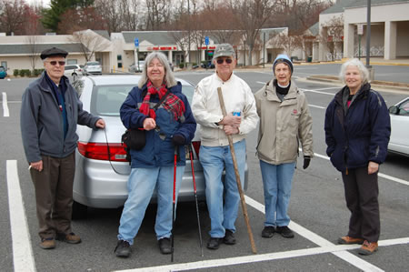 A portion of the walking group including the photographer.